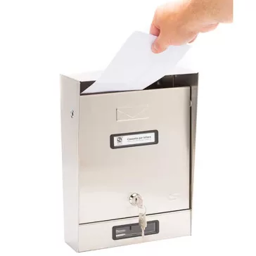 Piccolo társasházi inox postaláda