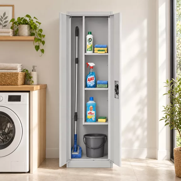 SZÉF NAGYKER® MAXI CLEAN 170 takarítószekrény – RAL 7035 SZÉF NAGYKER® MAXI CLEAN 170 takarítószekrény – RAL 7035