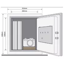 Yale® - 420 tűzálló széf digitális zárral Érintőkijelzővel
