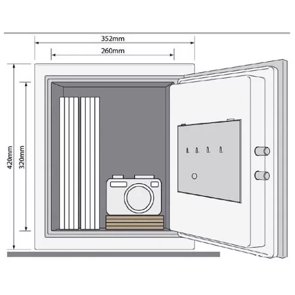 Yale® - 420 tűzálló széf digitális zárral Érintőkijelzővel
