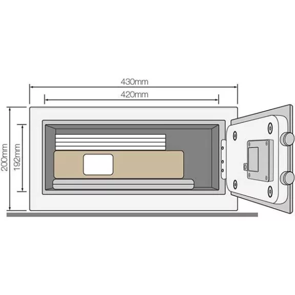 Yale® - 200 laptop széf -Beépített szirénával