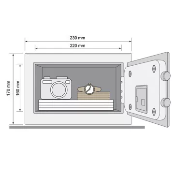 Yale® - Mini széf -digitális zárral kék
