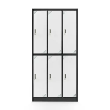ARTEMISZ® ADAMS 6 rekeszes fém öltözőszekrény - antracit - fehér