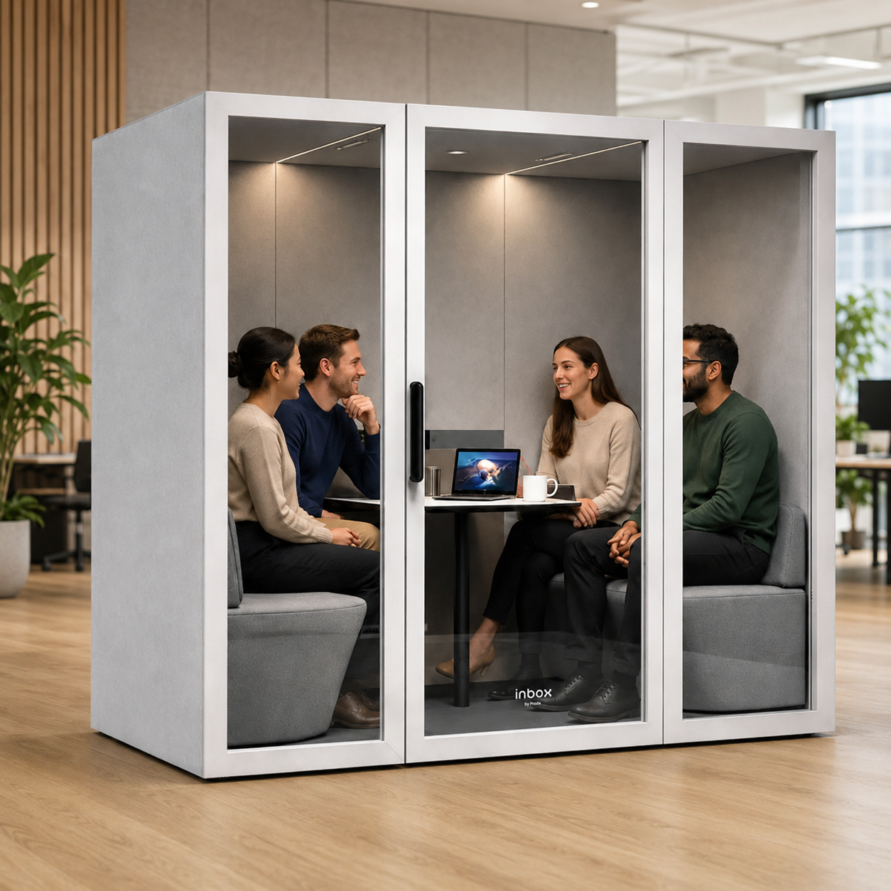 Akusztikai irodai fülke open office irodába | Csendes telefonálás és tárgyalás